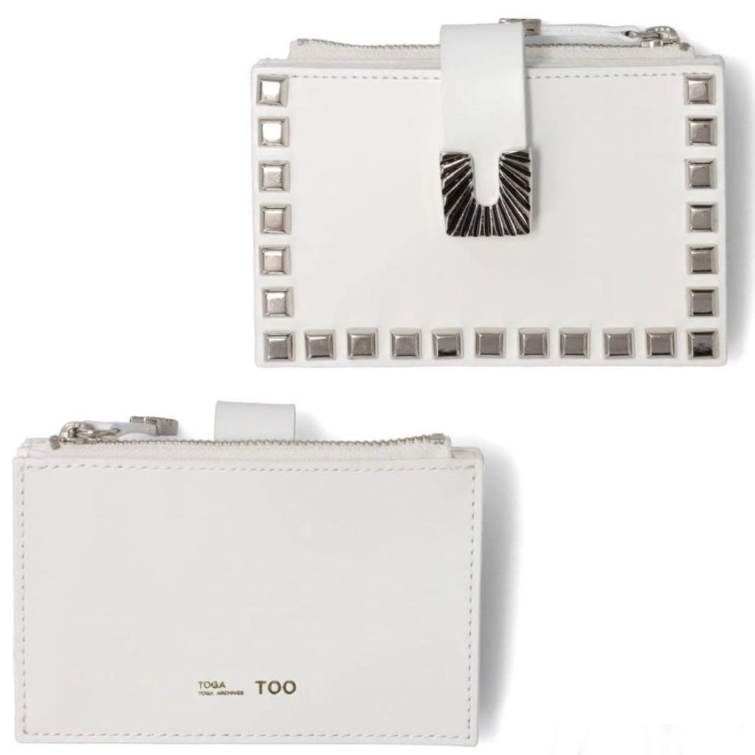 新品 定価3.1万円 TOGA レザースモールウォレット ホワイトミニ財布