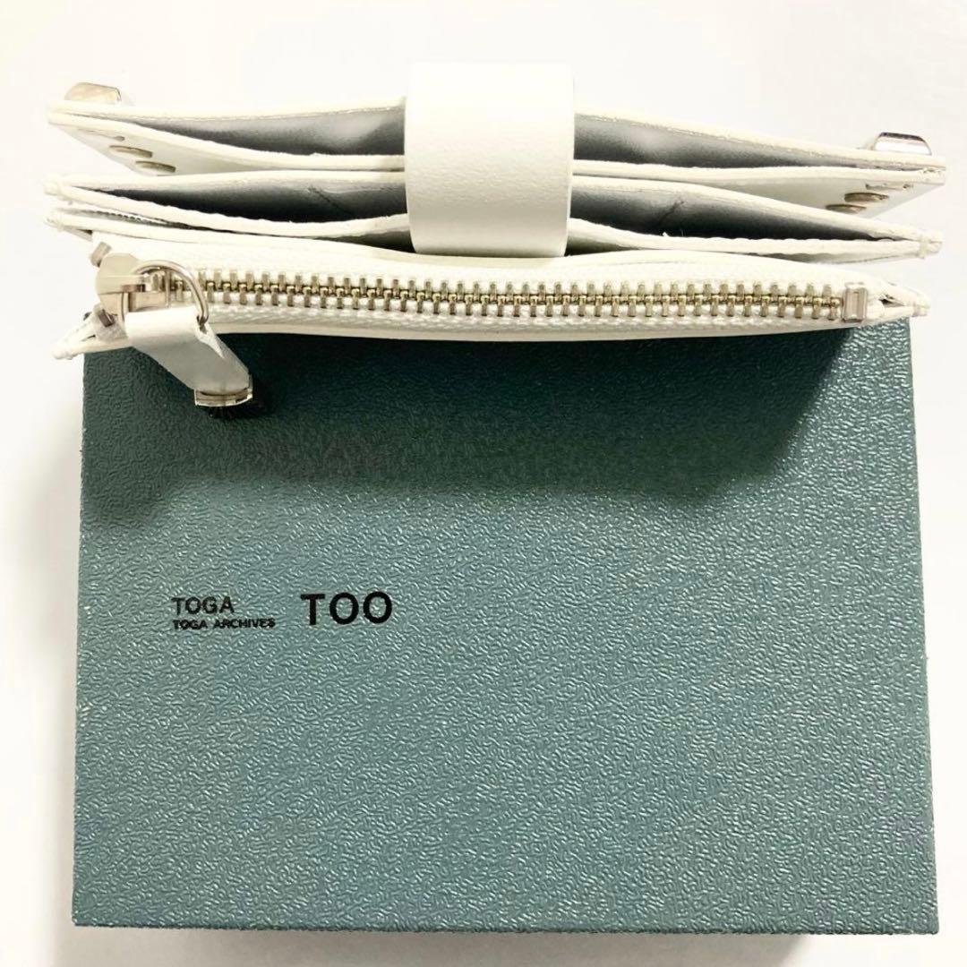 新品 定価3.1万円 TOGA レザースモールウォレット ホワイトミニ財布