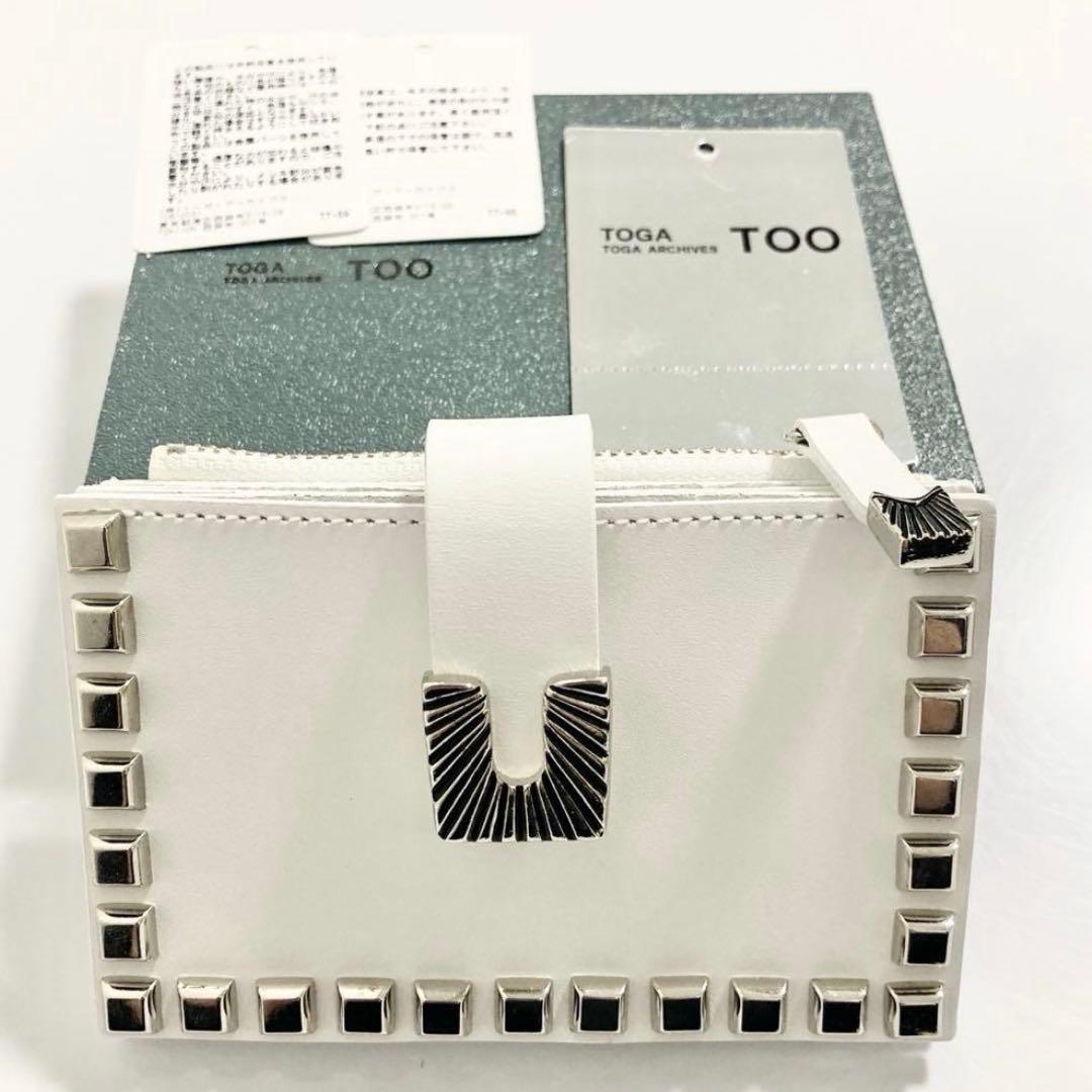 新品 定価3.1万円 TOGA レザースモールウォレット ホワイトミニ財布