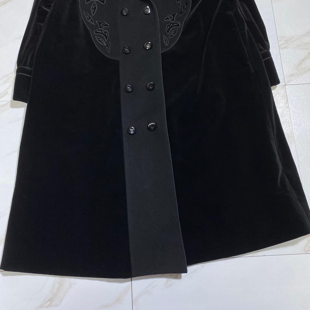 希少♡amipoison ベロア カシミヤ 刺繍チロリアンコート ボリューム袖