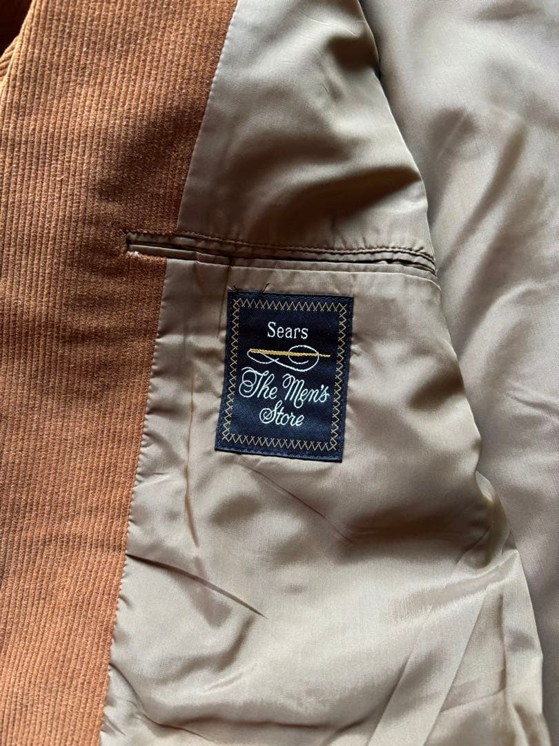 ダ*ビ様 Sears コーデュロイ　テーラード3点セット70-80s デッドスト