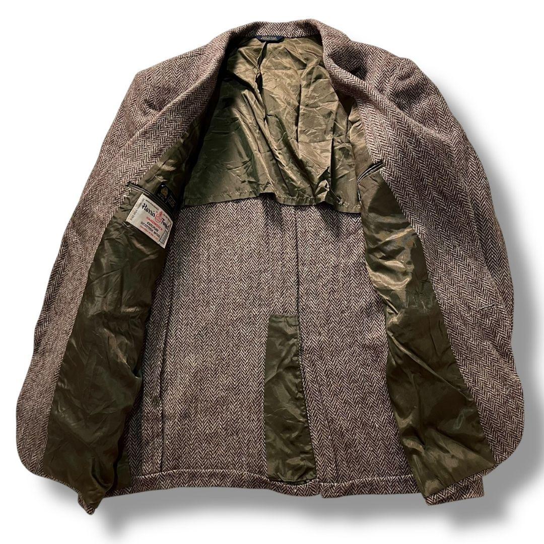 90s USA製 Harris Tweed ツイードジャケット ヘリンボーン