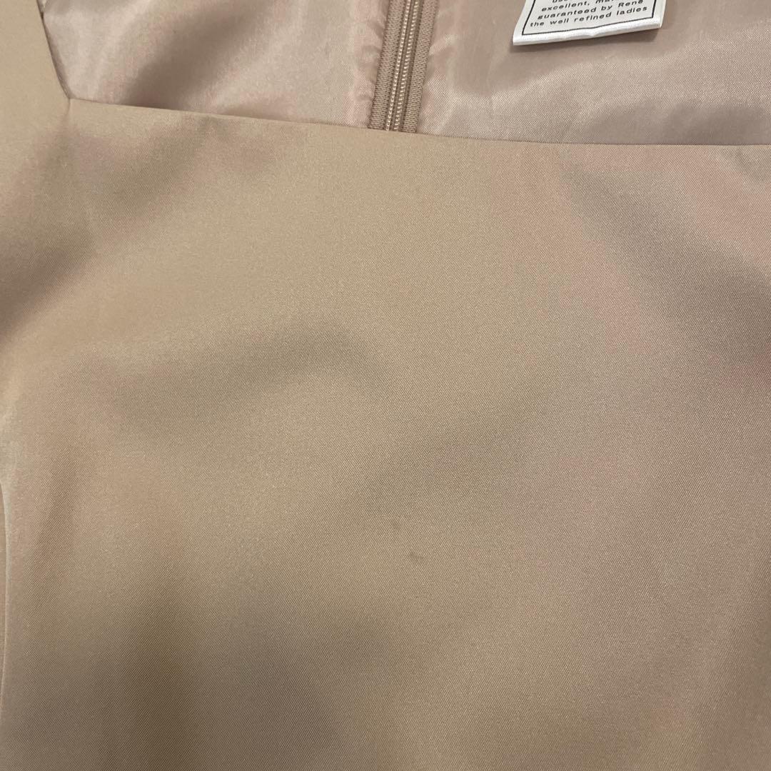 René basic ルネ　ノースリーブワンピース 36 ベージュ