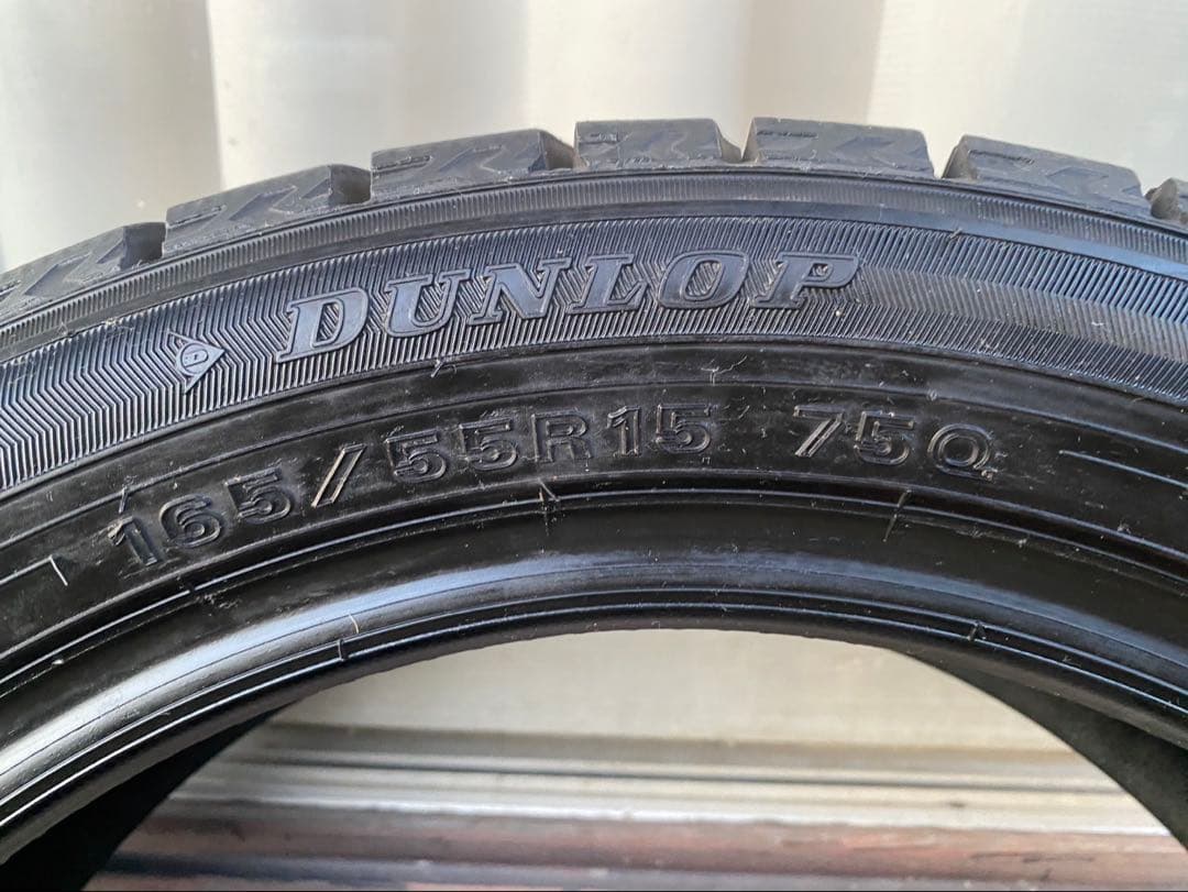 ダンロップウインターマックス　165/55R15 WM02 22年製2本　①
