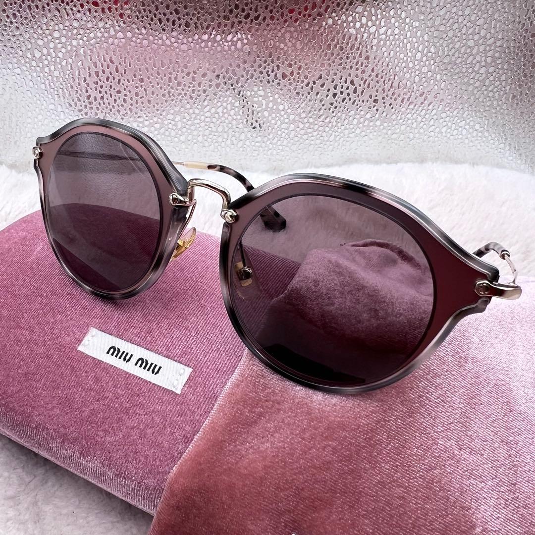 美品 miu miu SMU518 サングラス レディース ピンクゴールド✨