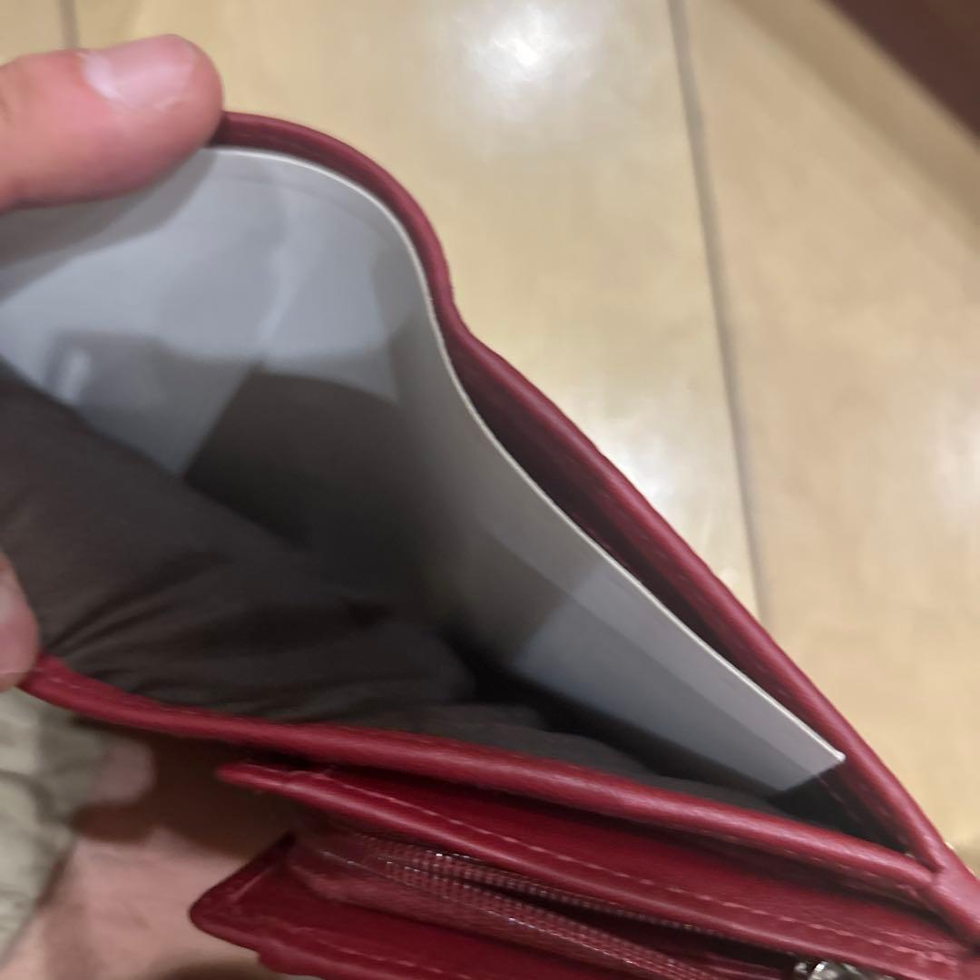 COACH 赤い二つ折り財布 折りたたみ財布 シグネチャー