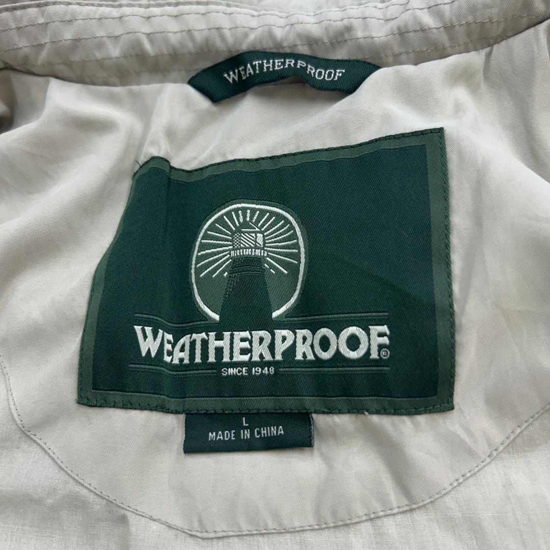 マ*ん様 WEATHERPROOF　スイングトップ　L　ベージュ　刺繍　古着