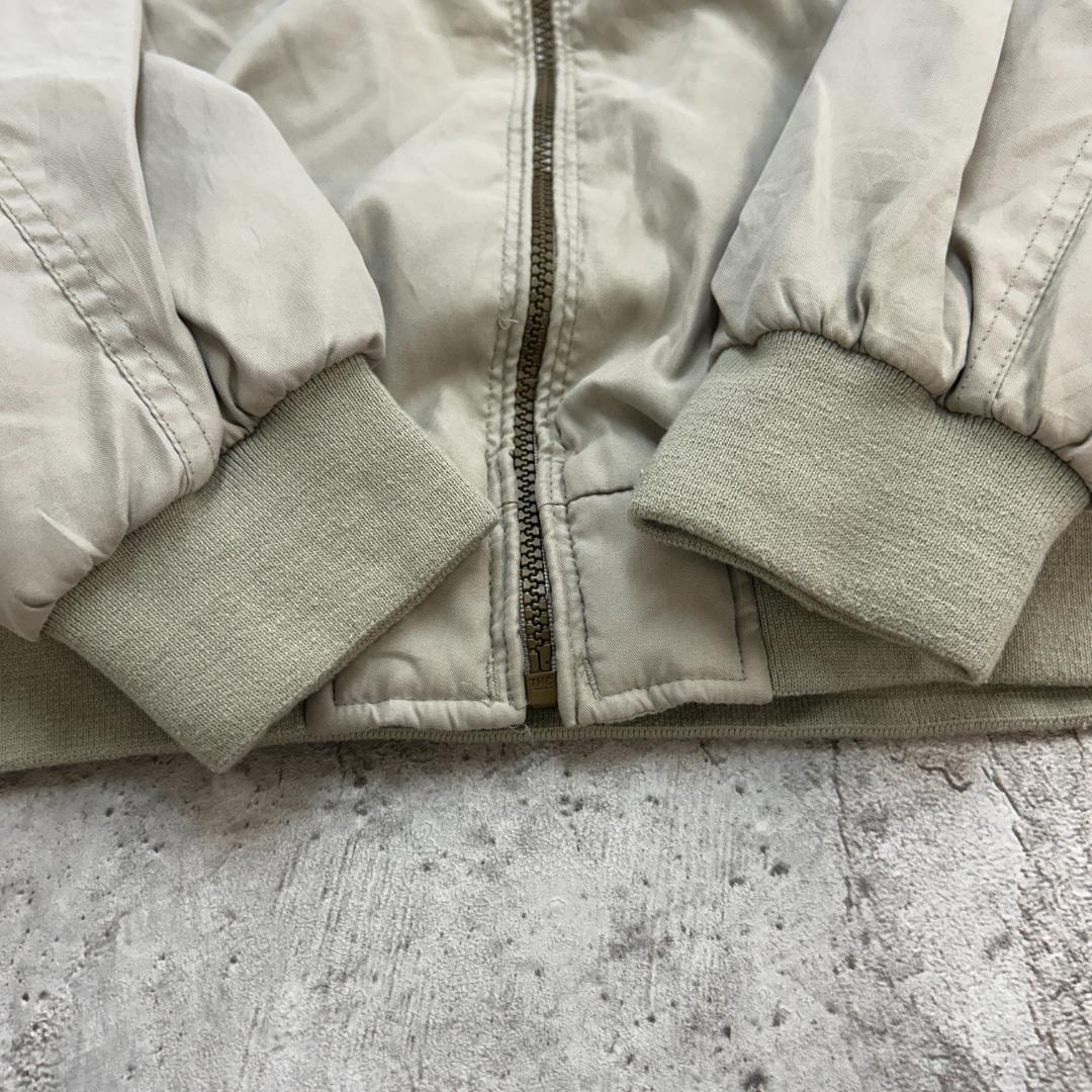 マ*ん様 WEATHERPROOF　スイングトップ　L　ベージュ　刺繍　古着