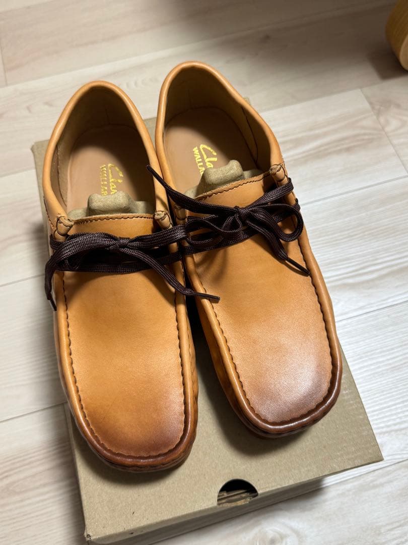 クラークス ワラビー ライトタン UK8 CLARKS