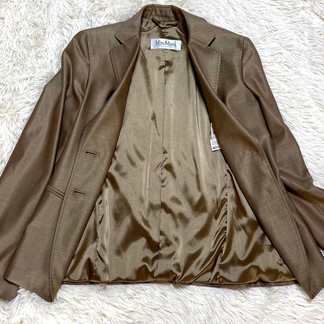 超美品　白タグ　Max Mara マックスマーラ　シャンパンゴールド　ジャケット