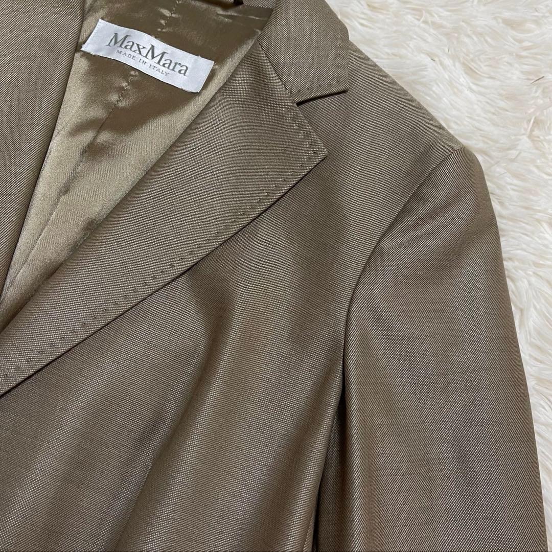 超美品　白タグ　Max Mara マックスマーラ　シャンパンゴールド　ジャケット