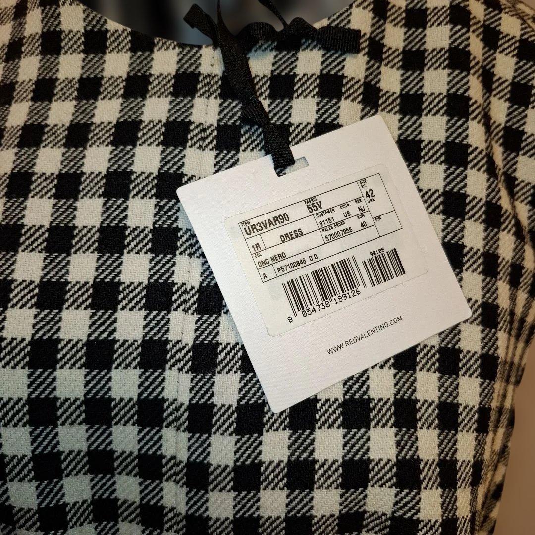 超美品❗レッドヴァレンチノチェックワンピース