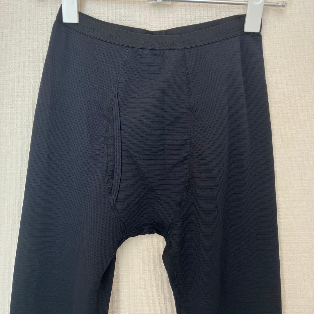 美品 150 mont-bell ジオライン M・W 黒 厚手 上下セット