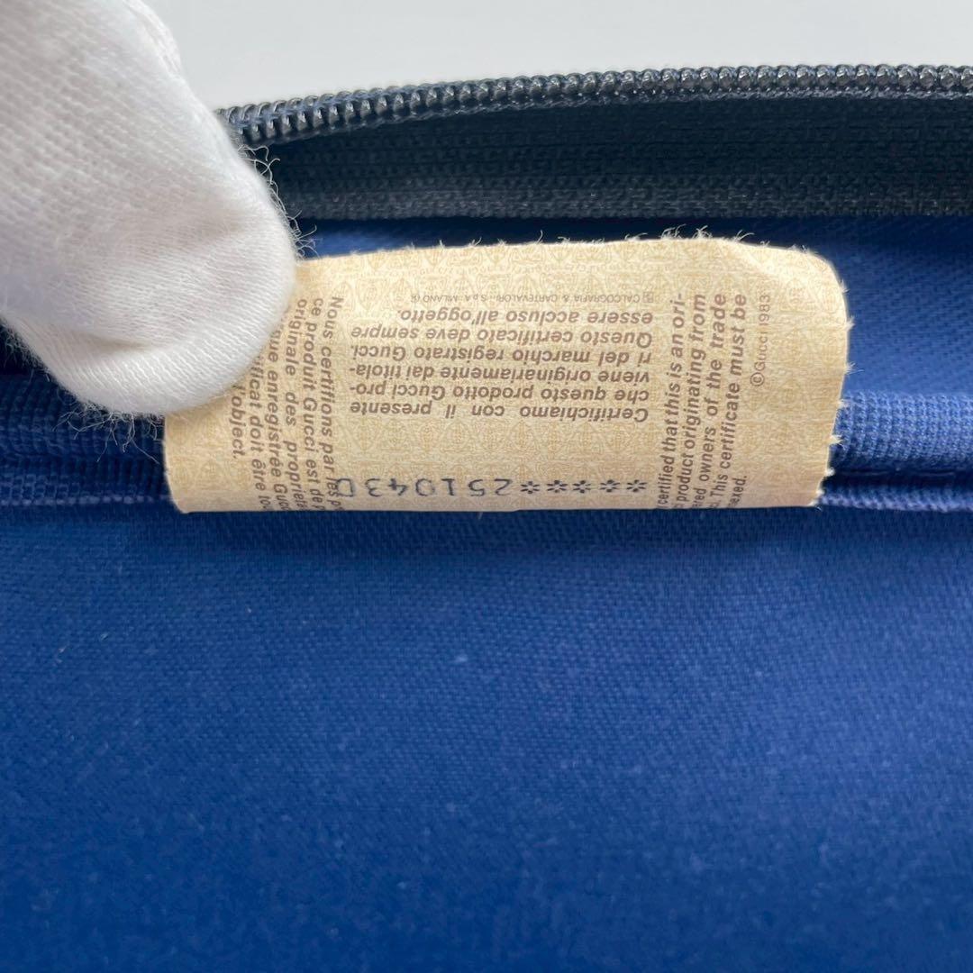 【極美品】 GUCCI グッチ ボストンバッグ トラベルバッグ ネイビー 紺