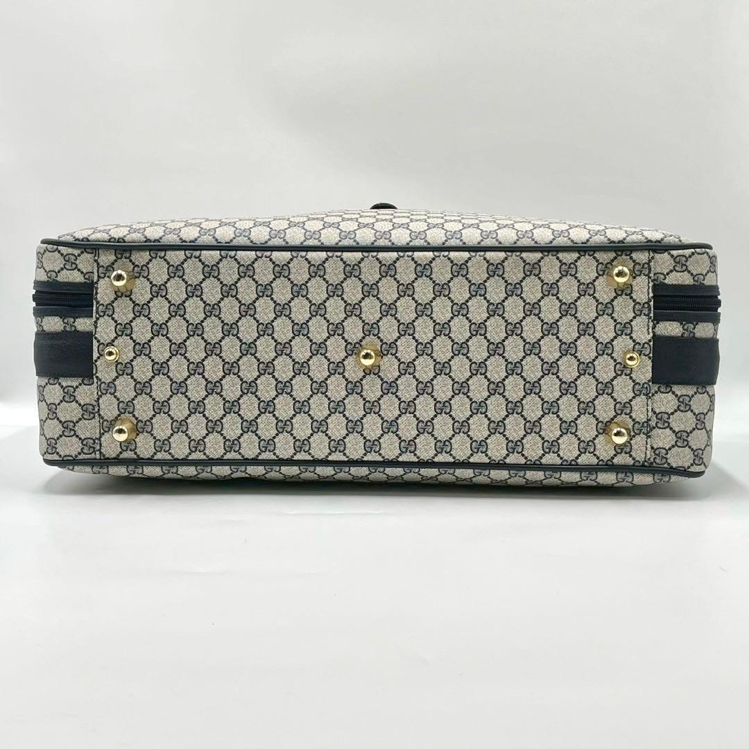 【極美品】 GUCCI グッチ ボストンバッグ トラベルバッグ ネイビー 紺