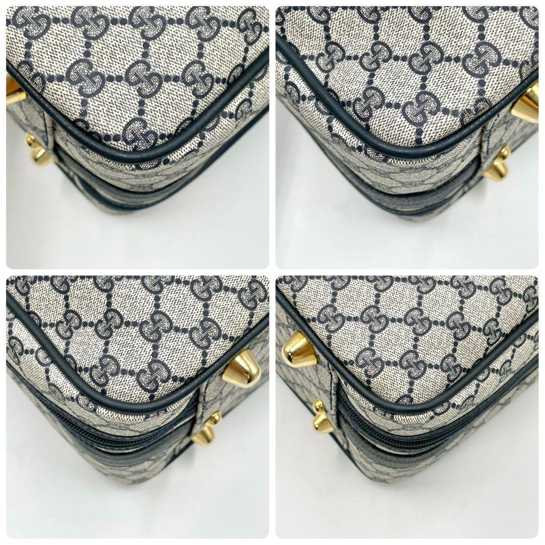 【極美品】 GUCCI グッチ ボストンバッグ トラベルバッグ ネイビー 紺