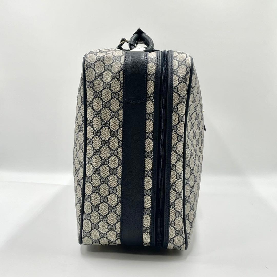 【極美品】 GUCCI グッチ ボストンバッグ トラベルバッグ ネイビー 紺