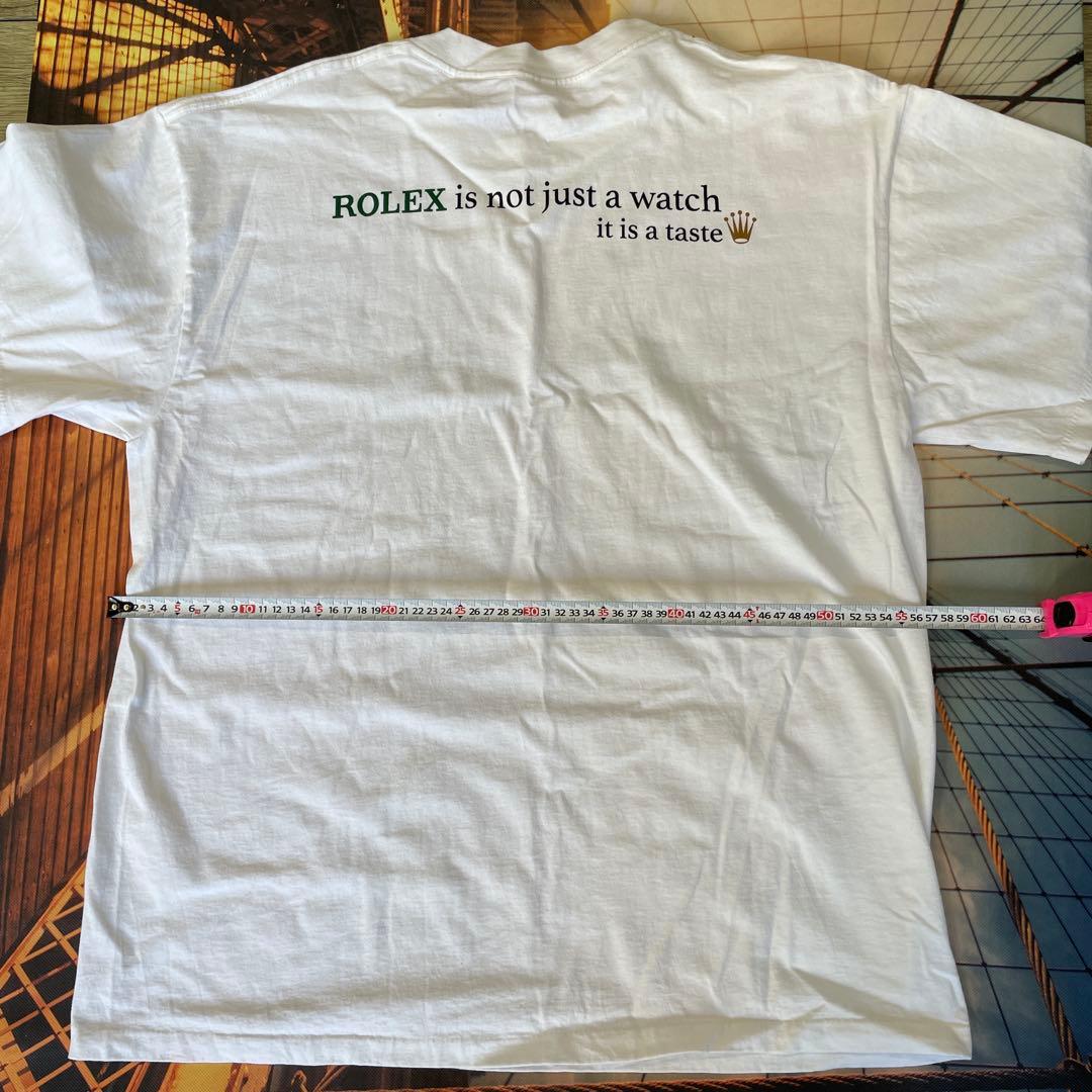 企業系 ROLEX シングルステッチ ホワイト Tシャツ