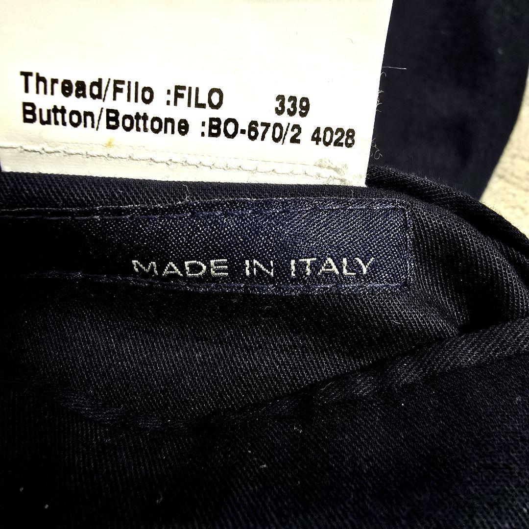 ラルディーニ LARDINI イタリア製 ベスト ジレ リネン ネイビー 44
