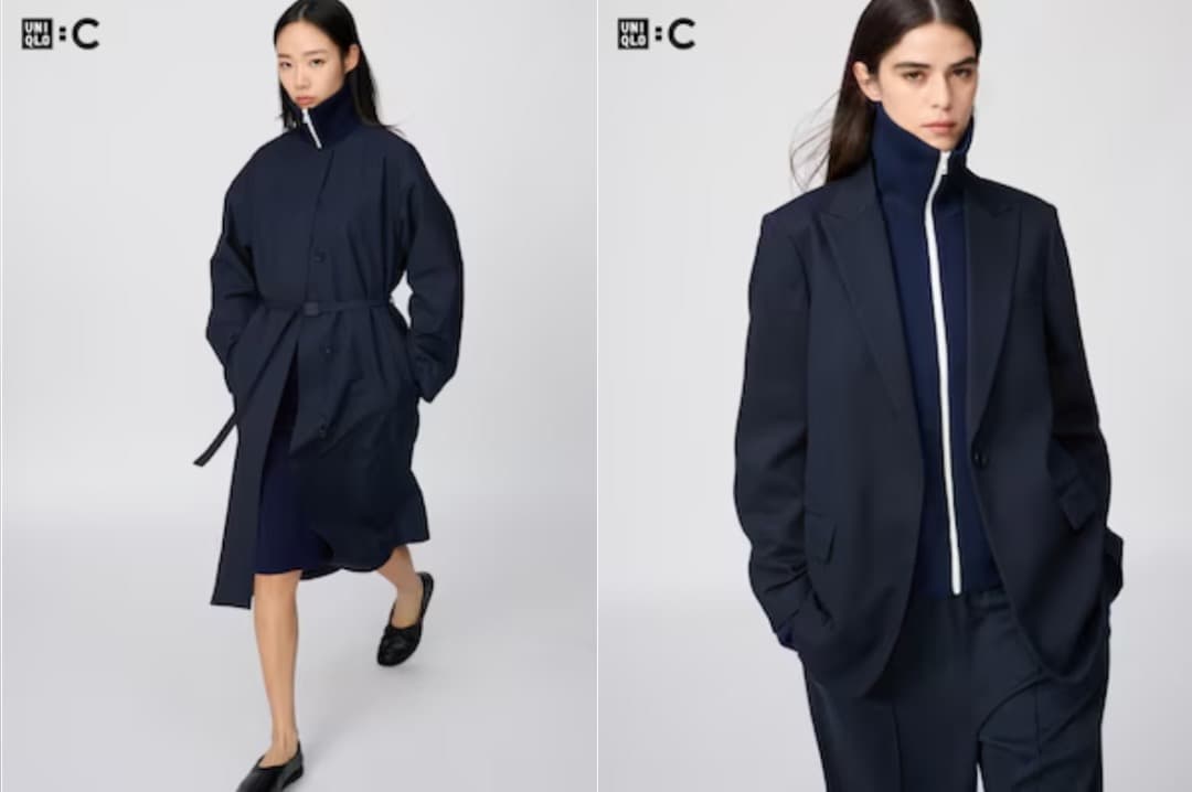 UNIQLO C ミラノリブフルジップカーディガン XL ネイビー ユニクロ