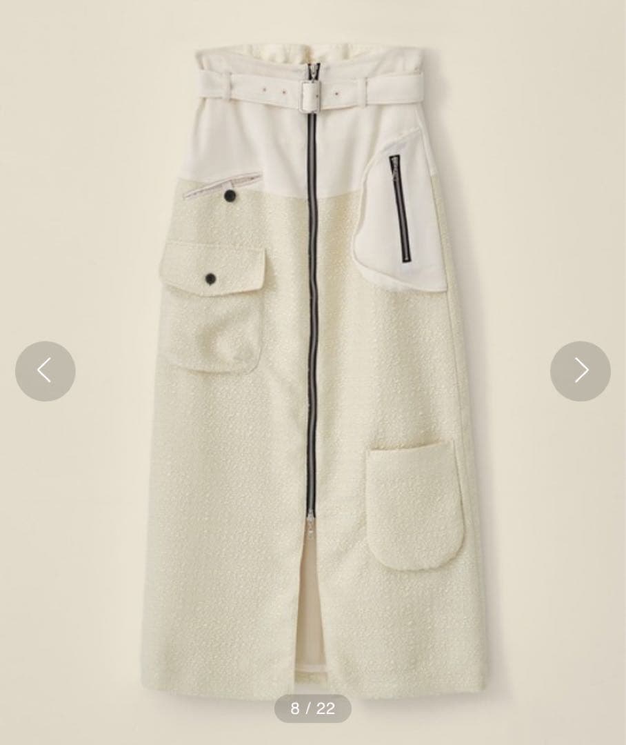 【PUBLIC TOKYO】ツイードコンビスカート【ほぼ新品・サイズ1】