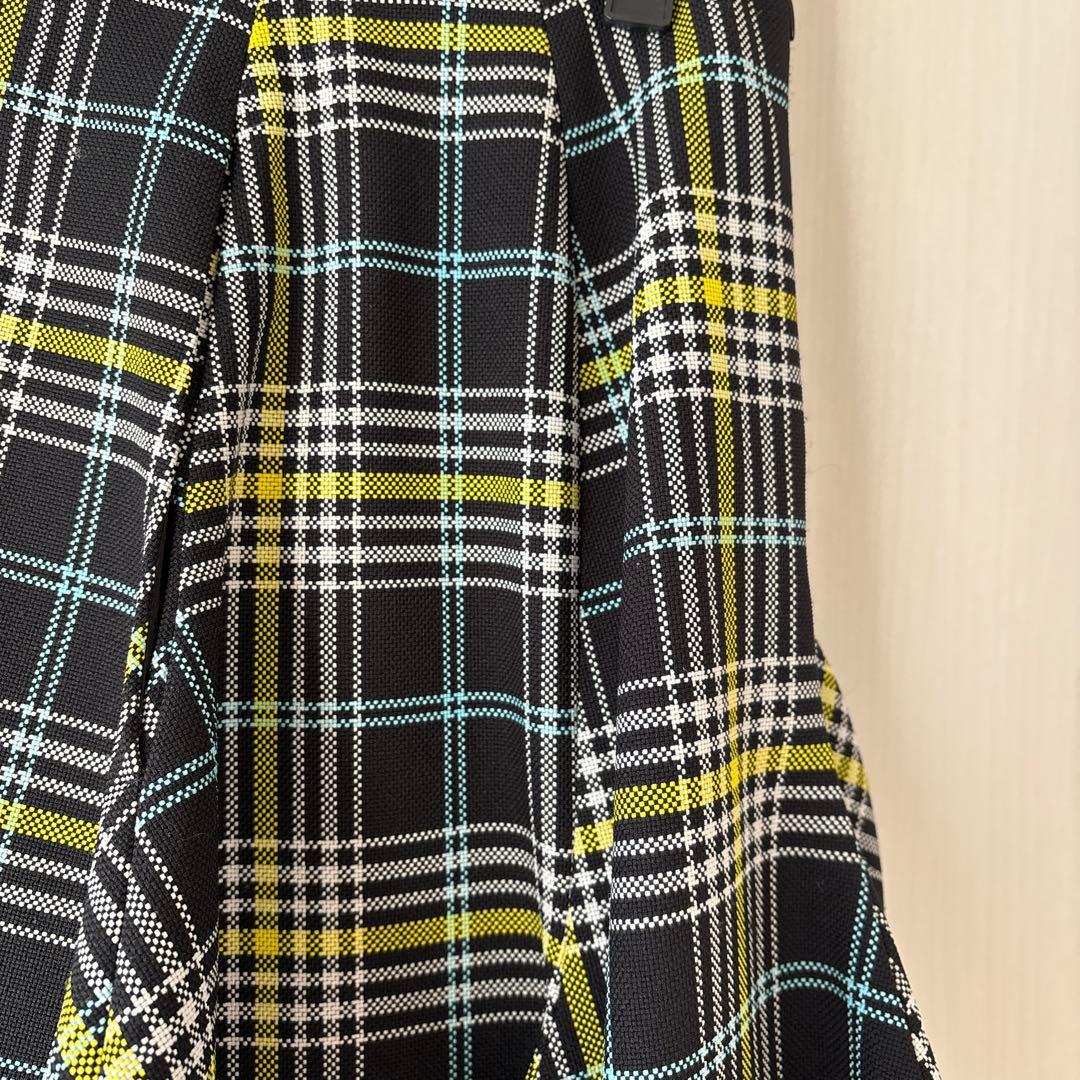 ENFOLD チェック柄プリーツロングスカート36