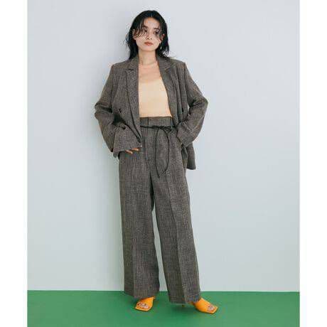 美品！ADAM ET ROPÉ リネンライクキャンバスジャケット　ブラック　36