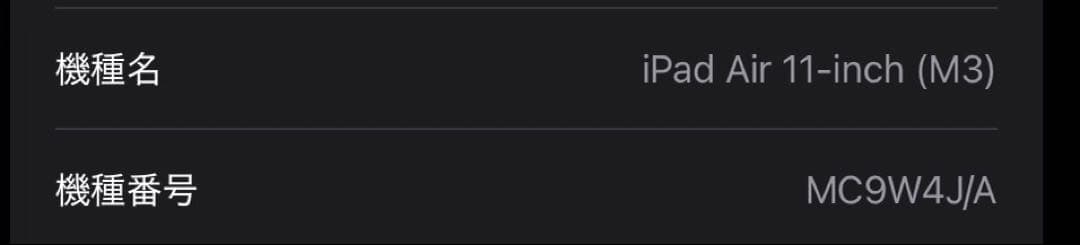 【超美品・バッテリー98%】iPad Air 11インチ（M3）128GB