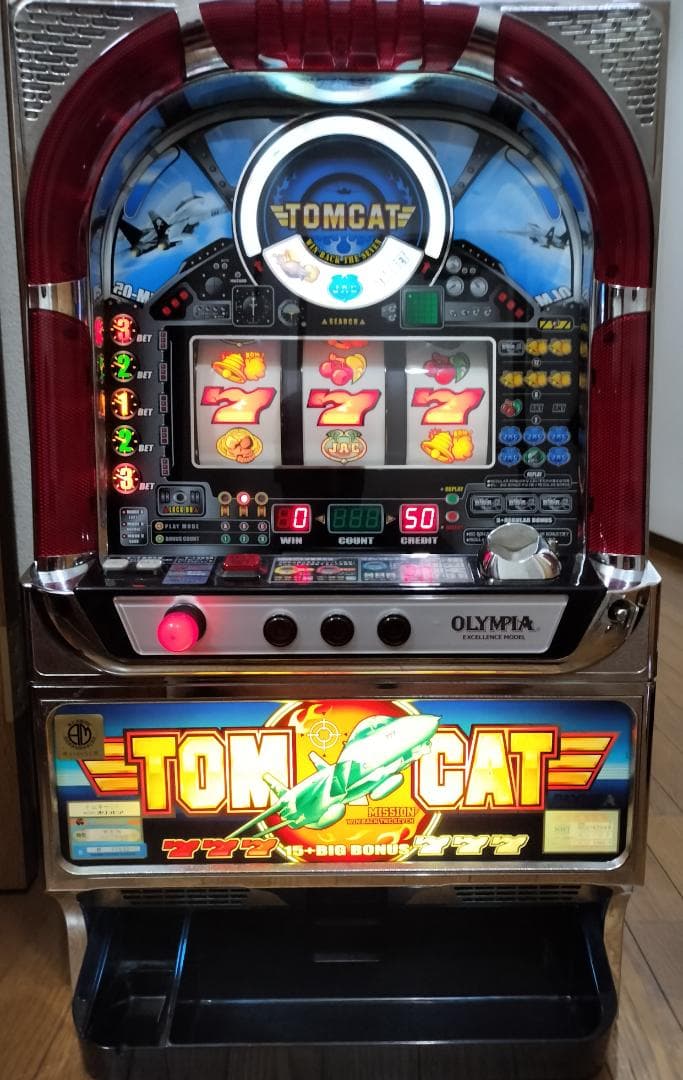 【パチスロ実機】オリンピア★トムキャット【不要機付】４号機・レア・人気台