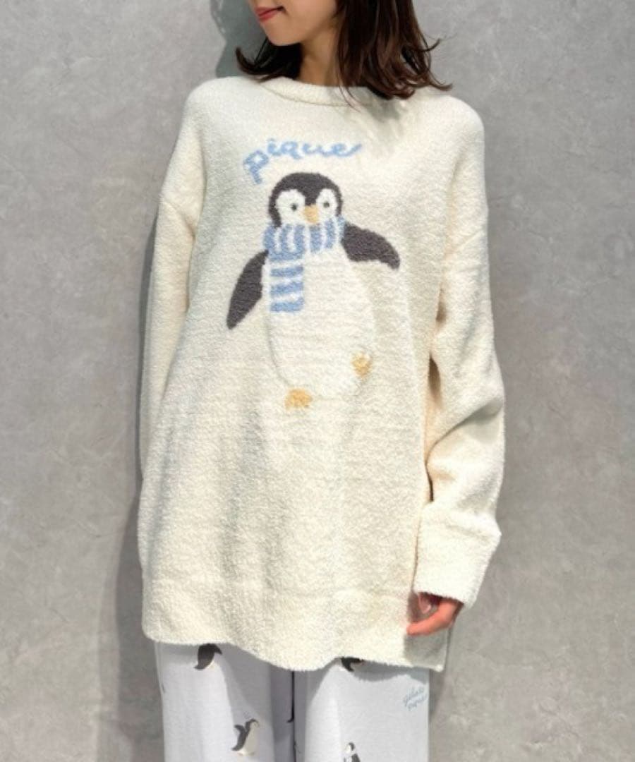 新品未開封 ジェラートピケ ペンギンジャガードプルオーバー