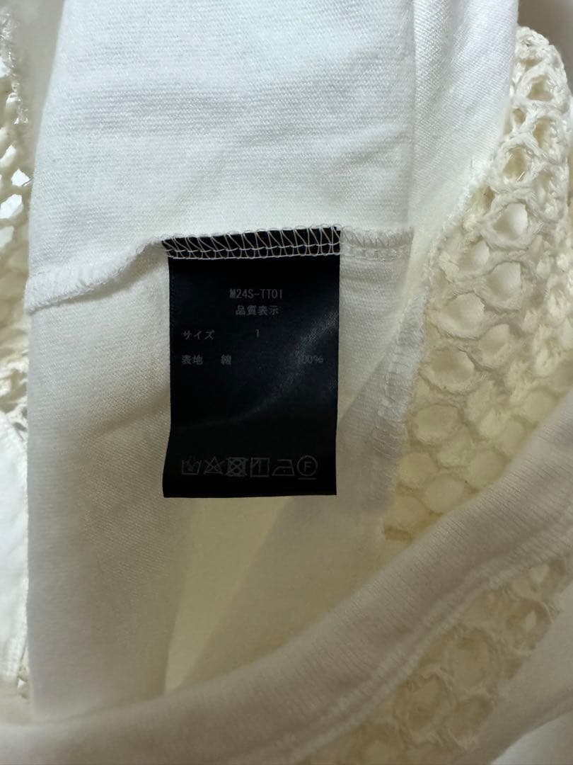 MUZE タンクトップ　メッシュ　切り替え　サイズ1