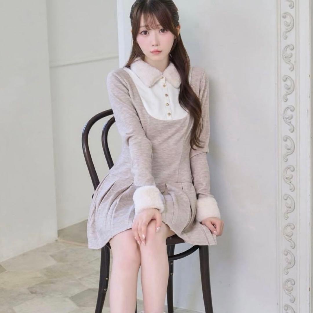 Rosé Muse Knit sew pleated op S ロゼミューズ