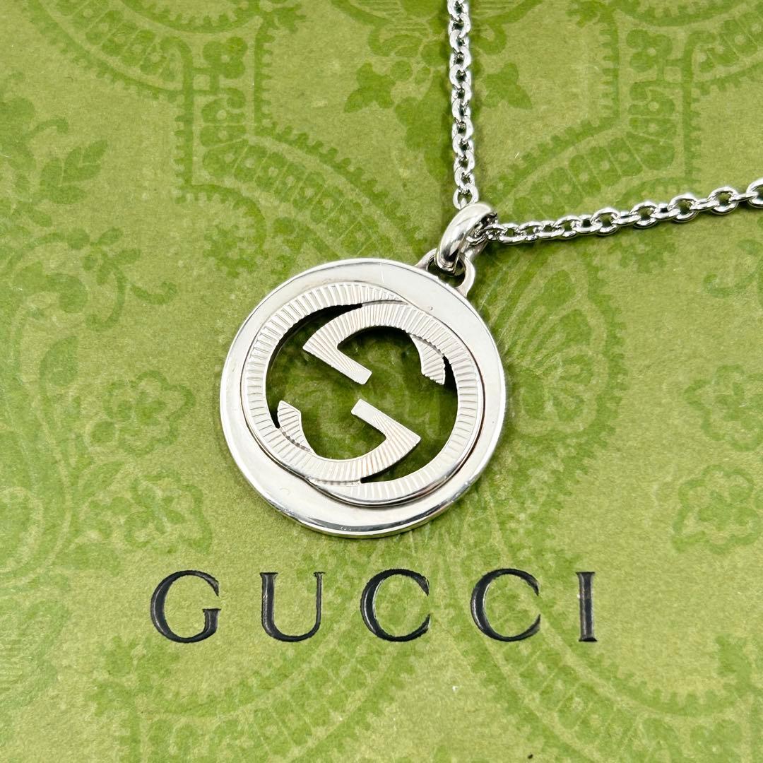 希少✨　グッチ　GUCCI　ネックレス　インターロッキング　シルバー　925