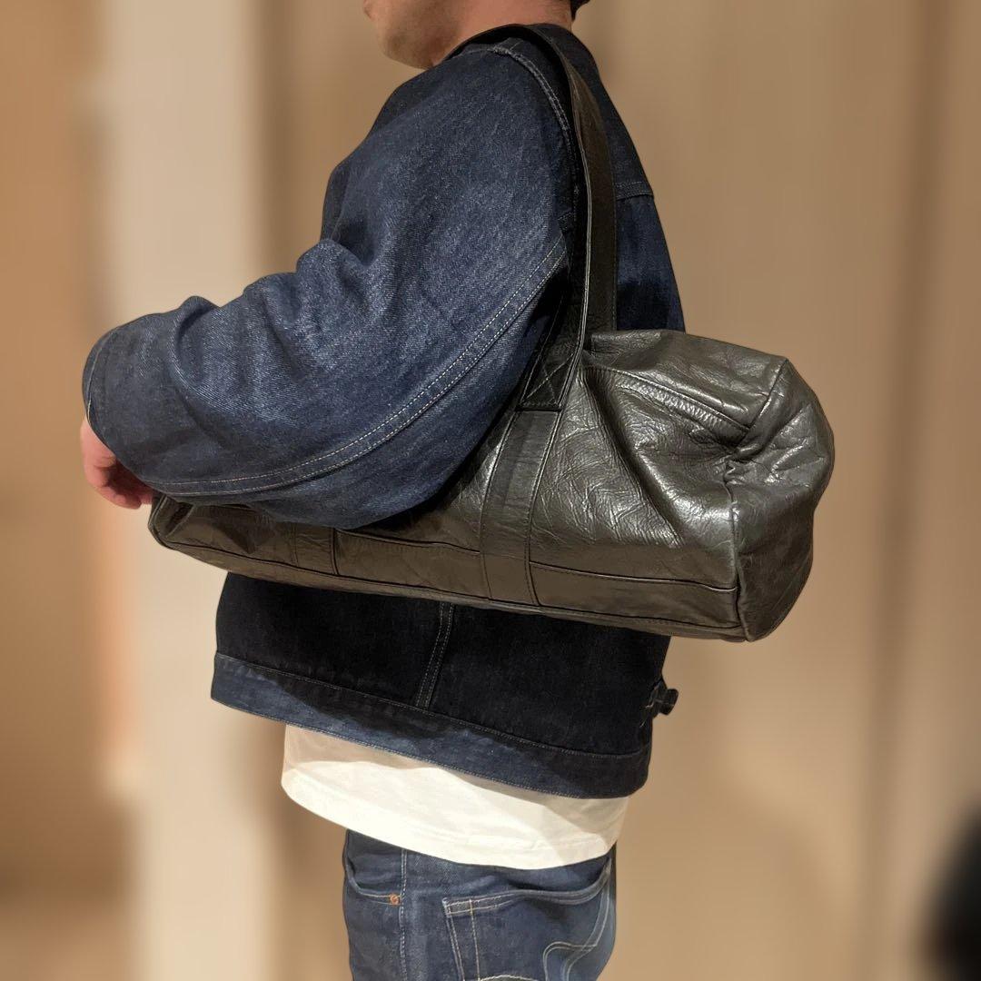 【美品】　PORTER 吉田カバン　レザーボストンバッグ　ブラック