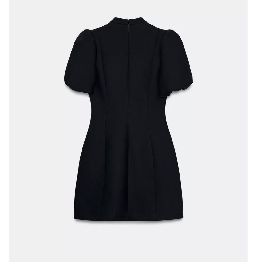 ZARA XS 完売品 パフスリーブワンピース ブラック 新品タグ付き ショート
