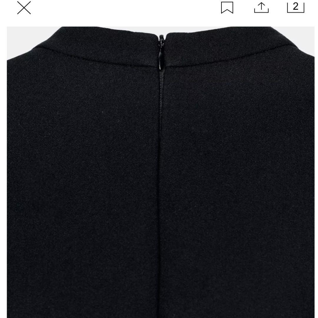 ZARA XS 完売品 パフスリーブワンピース ブラック 新品タグ付き ショート
