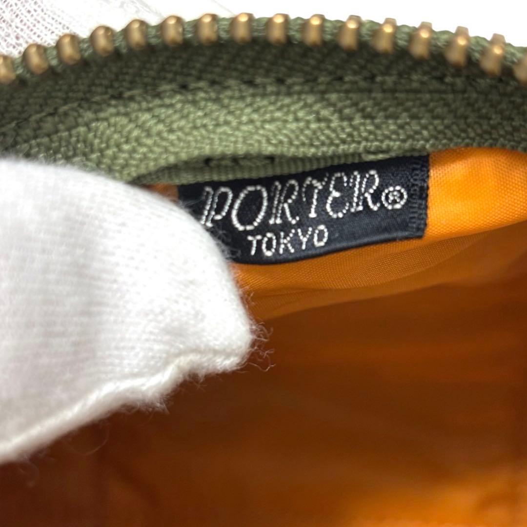 極美品 ポーター PORTER タンカー ミニボストンバッグ セージグリーン S