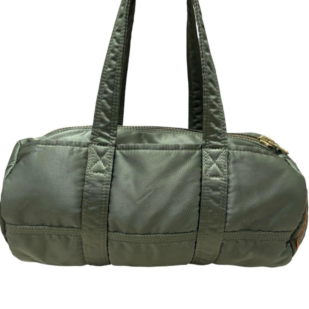 極美品 ポーター PORTER タンカー ミニボストンバッグ セージグリーン S