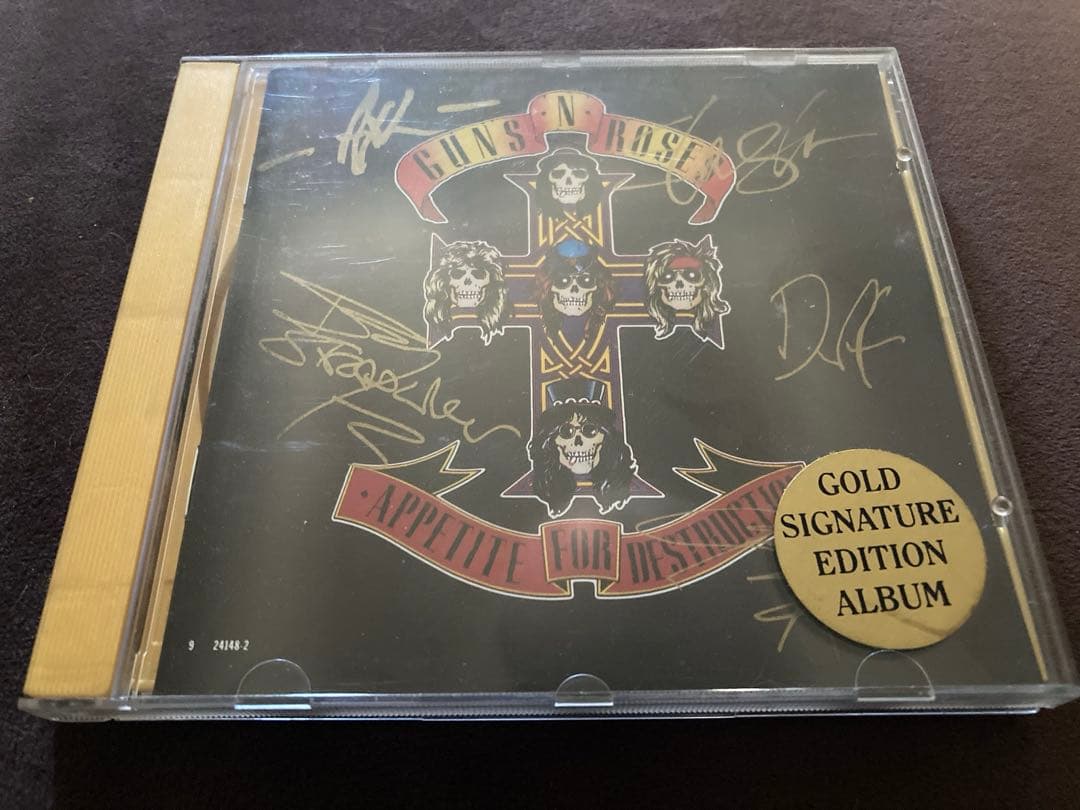 激レアGuns N' Roses Appetite gold CDサイン　ガンズ