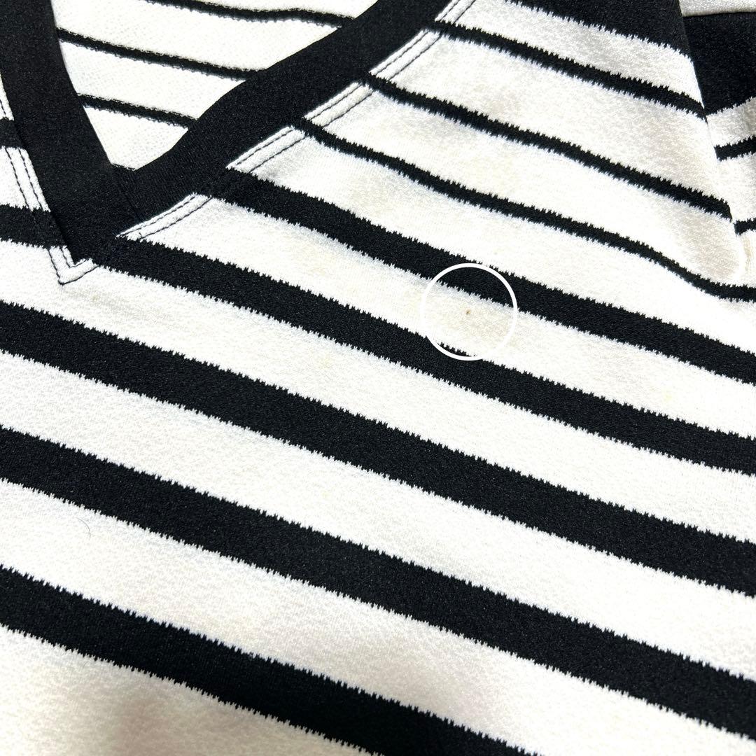 【美品】FENDI フェンディ ズッカ ボーダー ストレッチ カットソーL