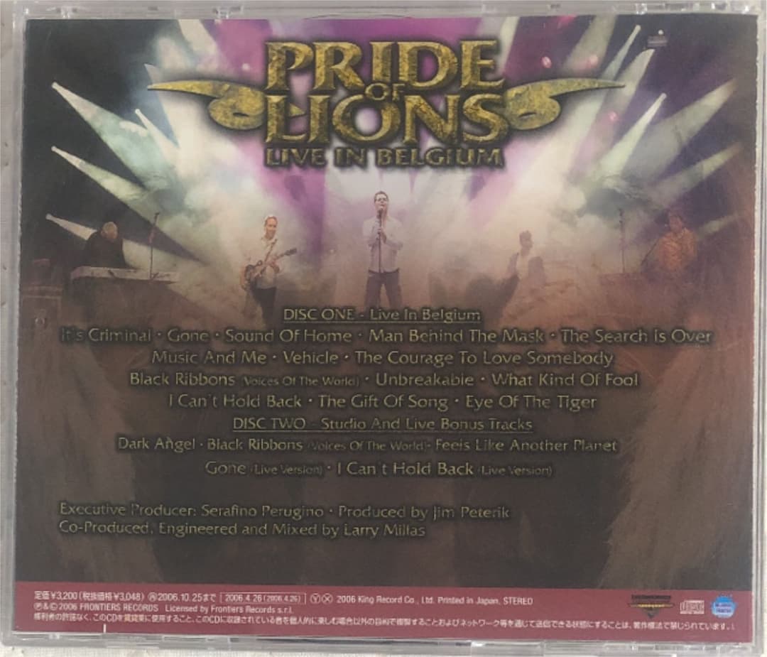 帯付き！国内盤！PRIDE OF LIONS/ LIVE IN BELGIUM