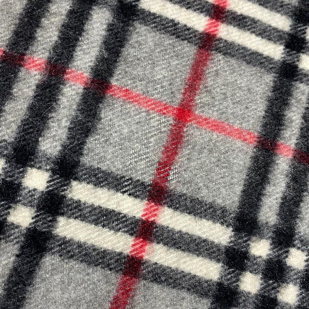 Burberrys バーバリー チェック カシミア100% マフラー　グレー