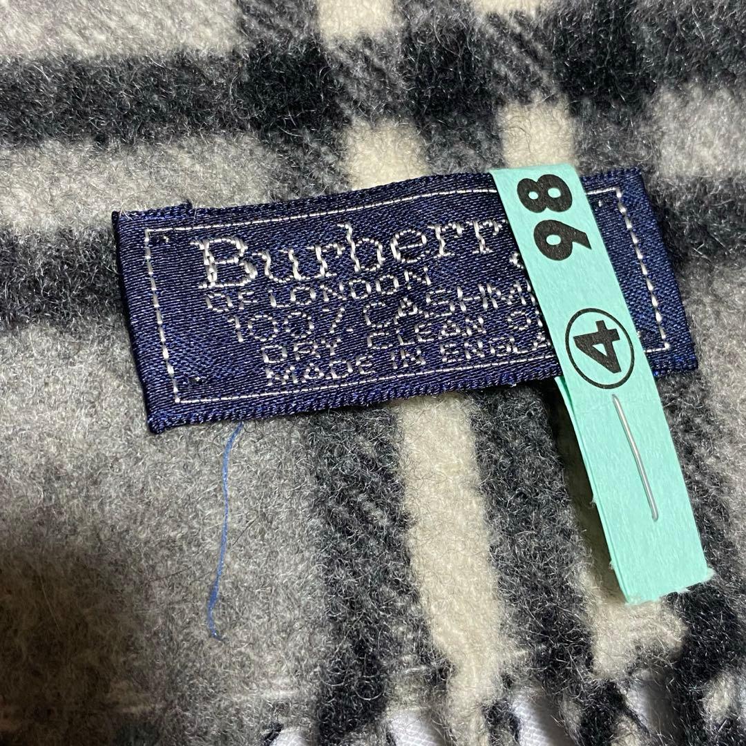 Burberrys バーバリー チェック カシミア100% マフラー　グレー
