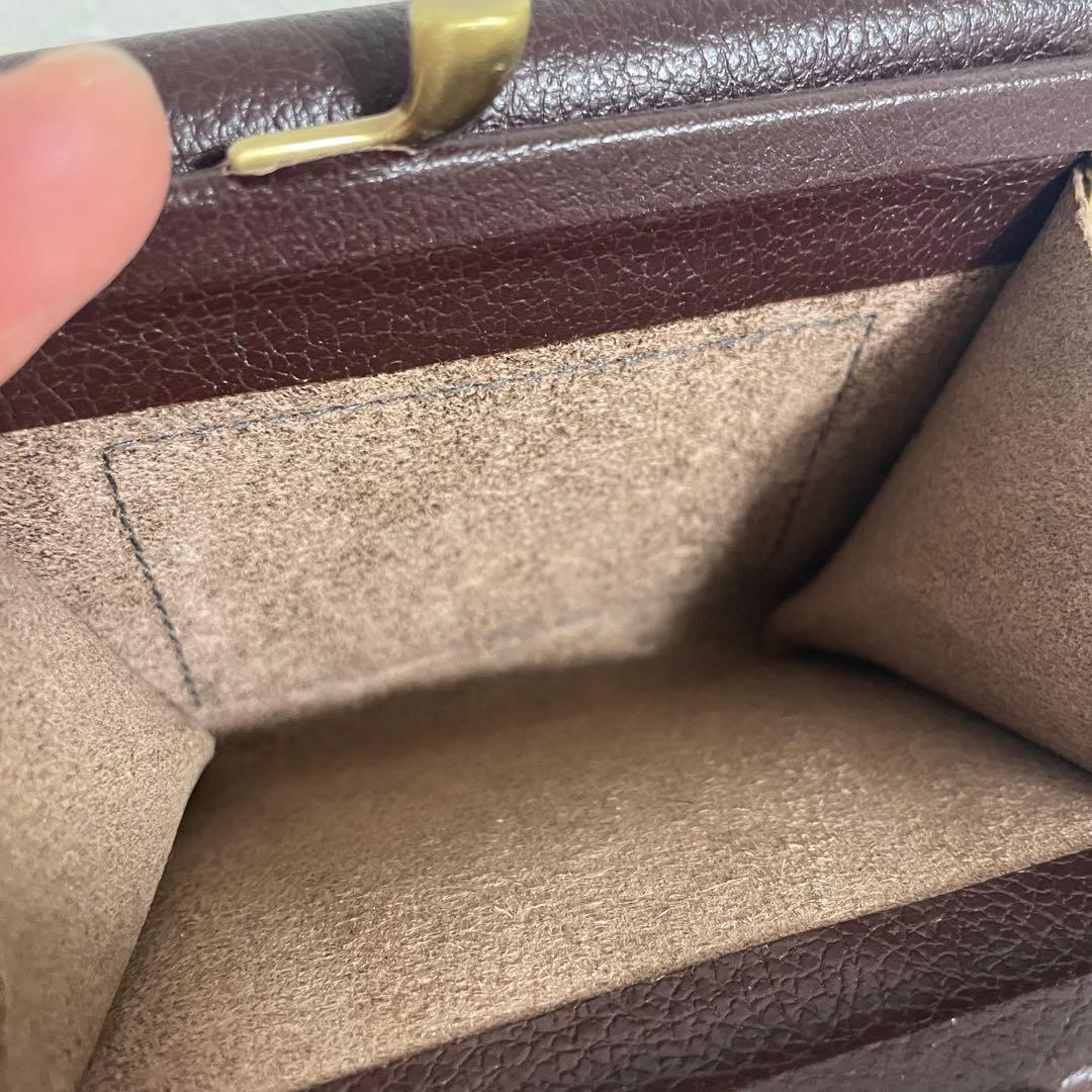 【新品未使用】イルビゾンテ ダークブラウン 三つ折り財布 がま口