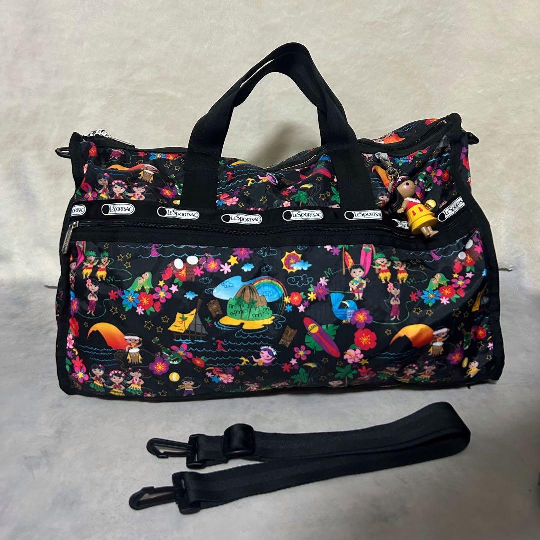 美品✨レスポートサック ボストンバッグ コラボ イッツアスモールワールド 黒