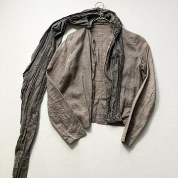 【希少ビンテージ】KAPITAL　リネン ノーカラージャケット ストール 変形