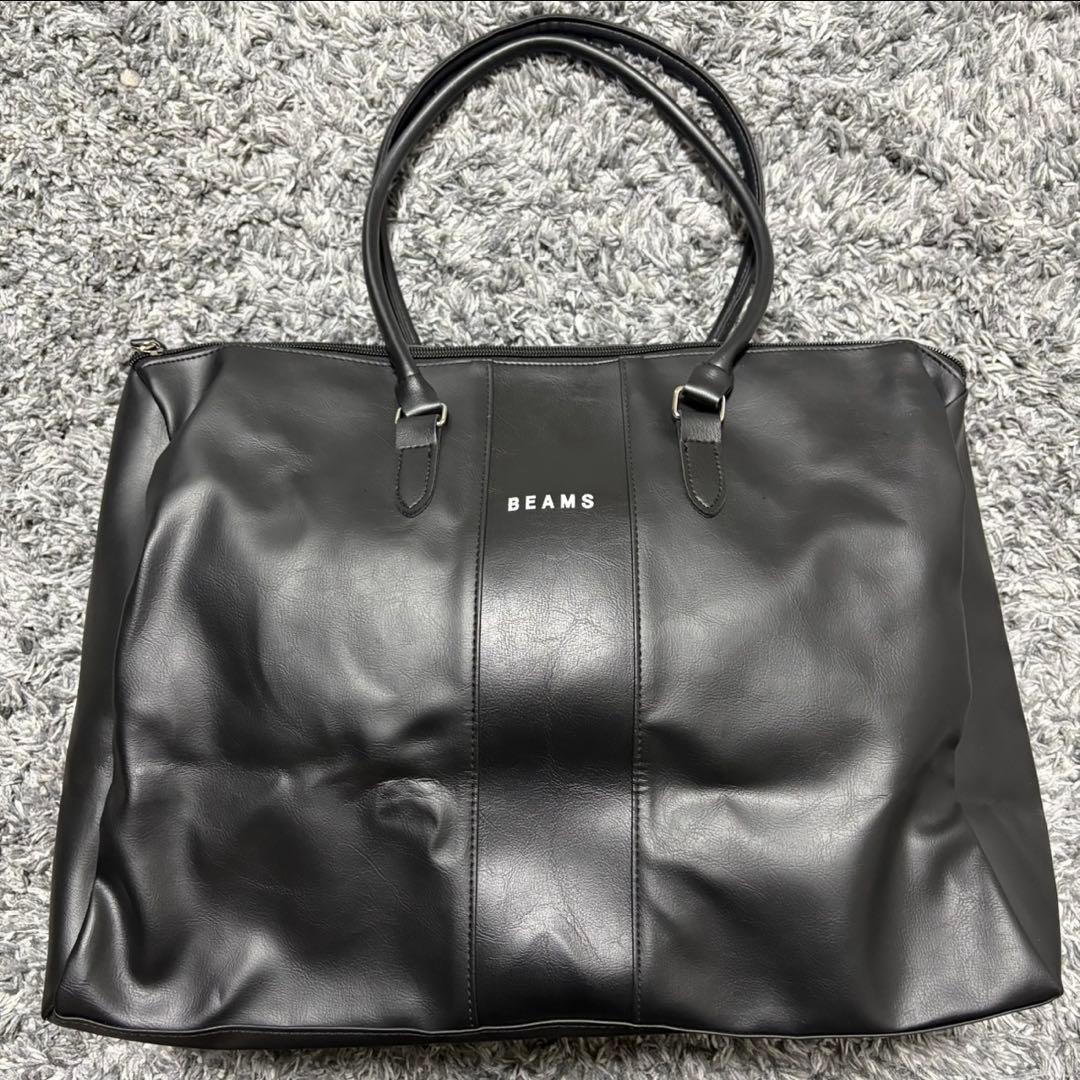 極美品 BEAMS ビームス ボストンバッグ トートバッグ ブラック