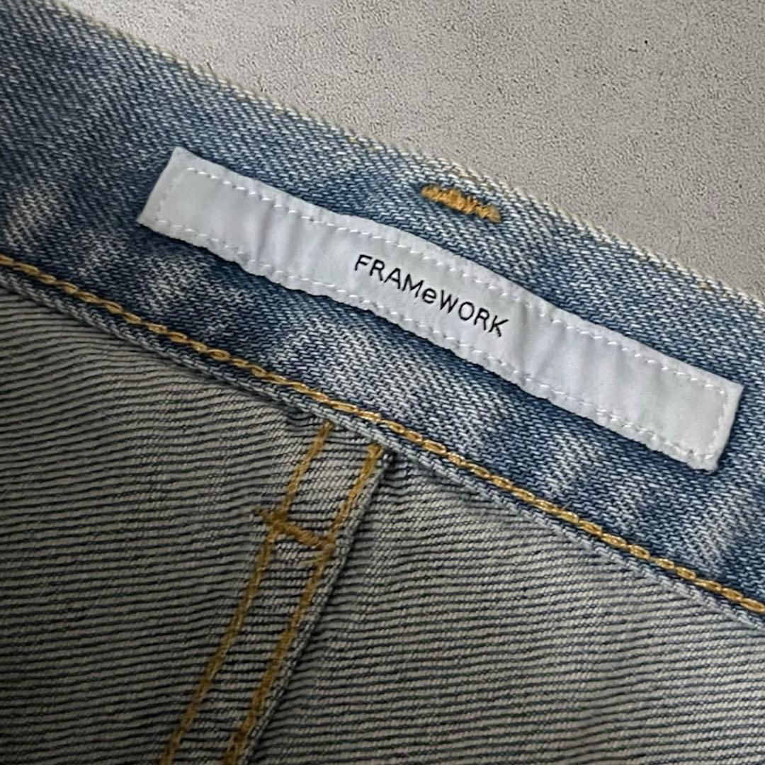 FRAMeWORK ヴィンテージ加工 デニム ワイド ストレートパンツ 40