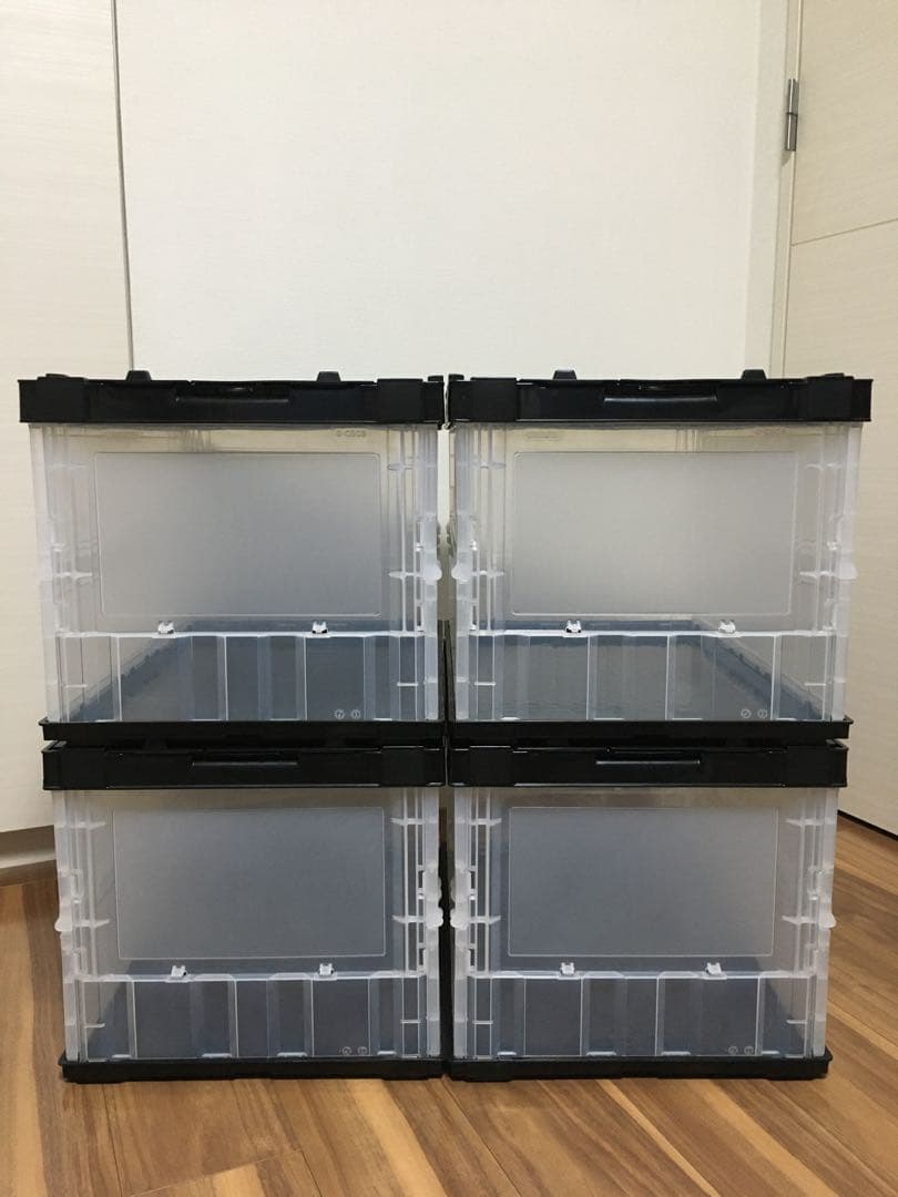 トラスコ中山　TRUSCO　薄型折りたたみコンテナ　モノトーンカラー　50L