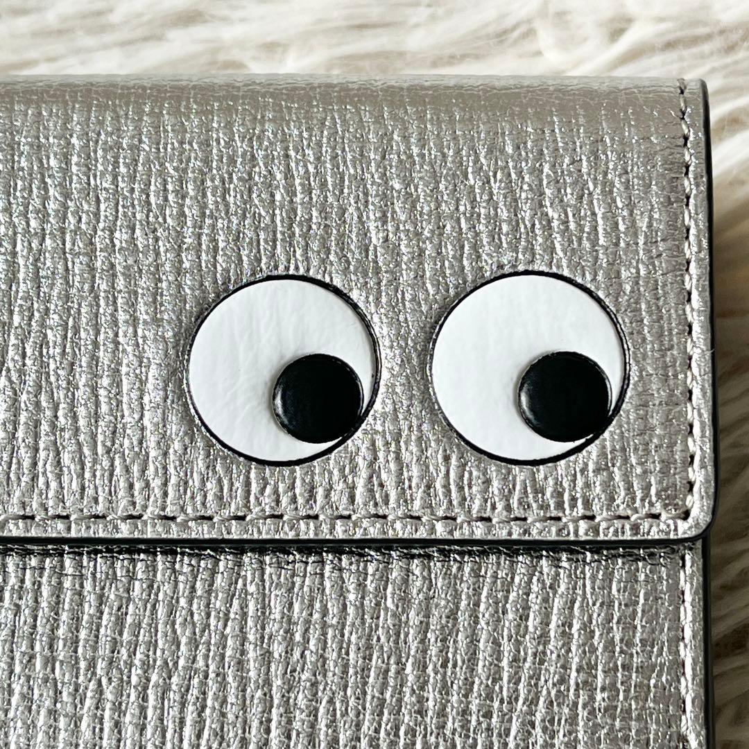 新品未使用✨　アニヤハインドマーチ　Eyes　三つ折り財布　シルバー